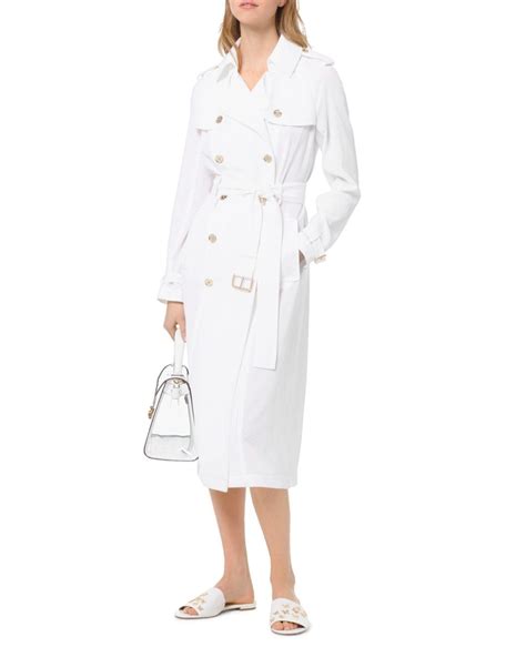 michael kors white trench coat